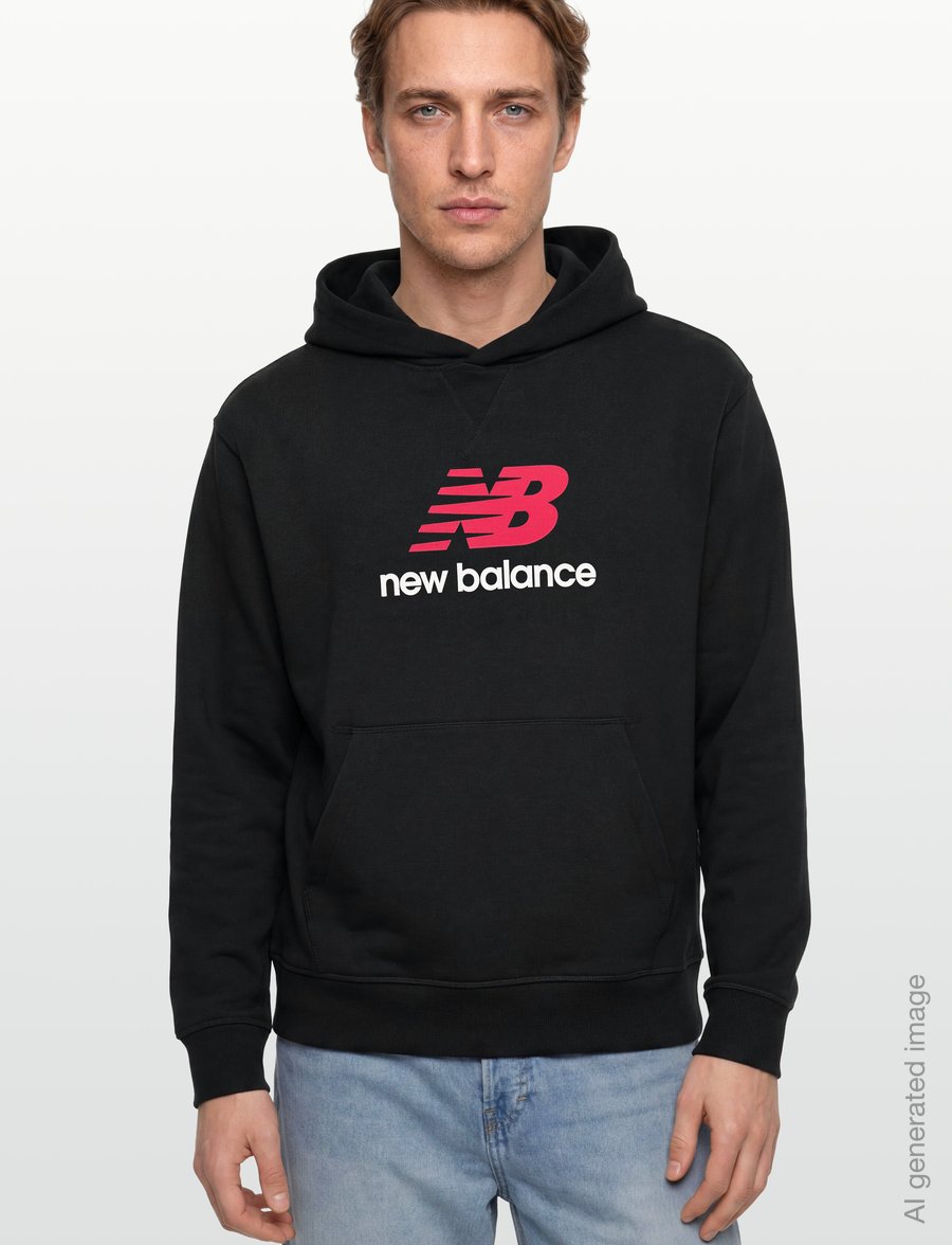 New Balance - Athletics French Terry Logo Hoodie - sweatshirts - black - 3
