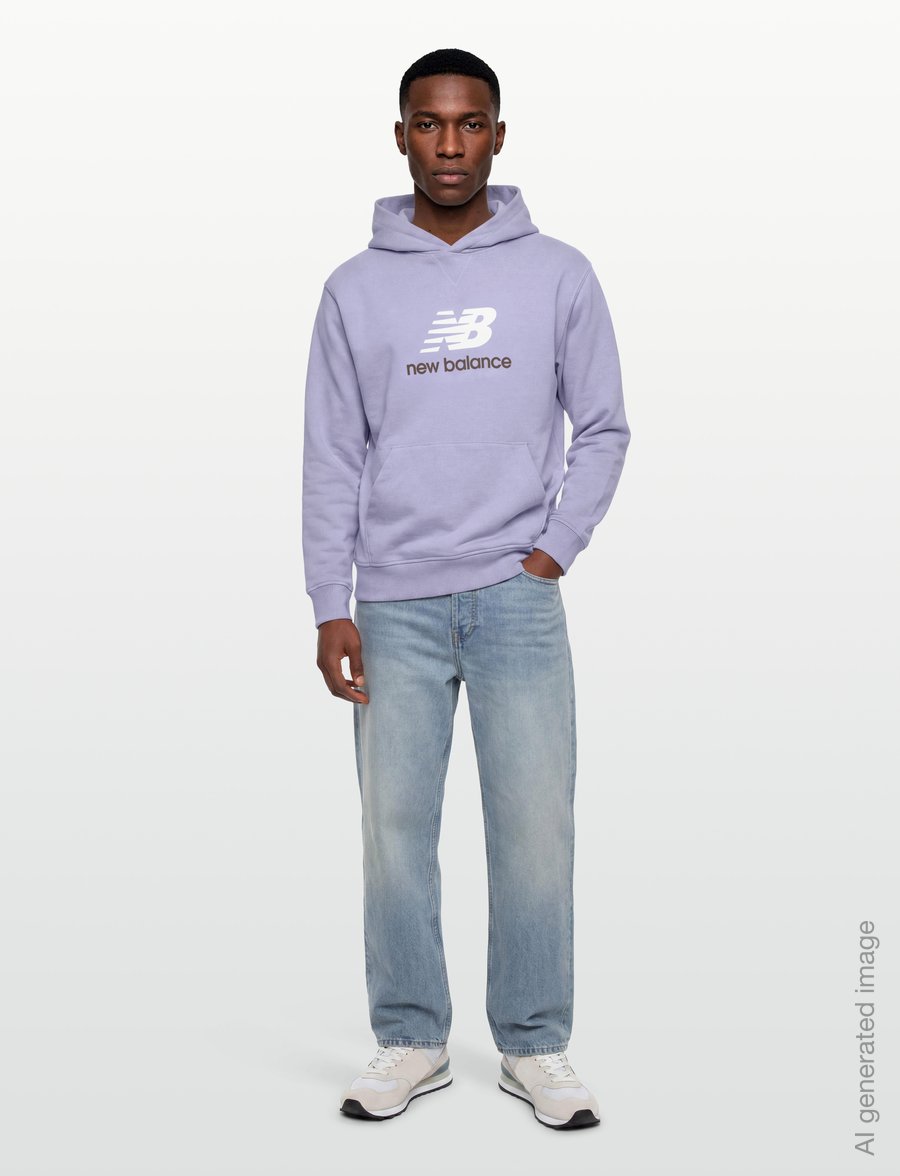 New Balance - Athletics French Terry Logo Hoodie - sweatshirts - daybreak - 0