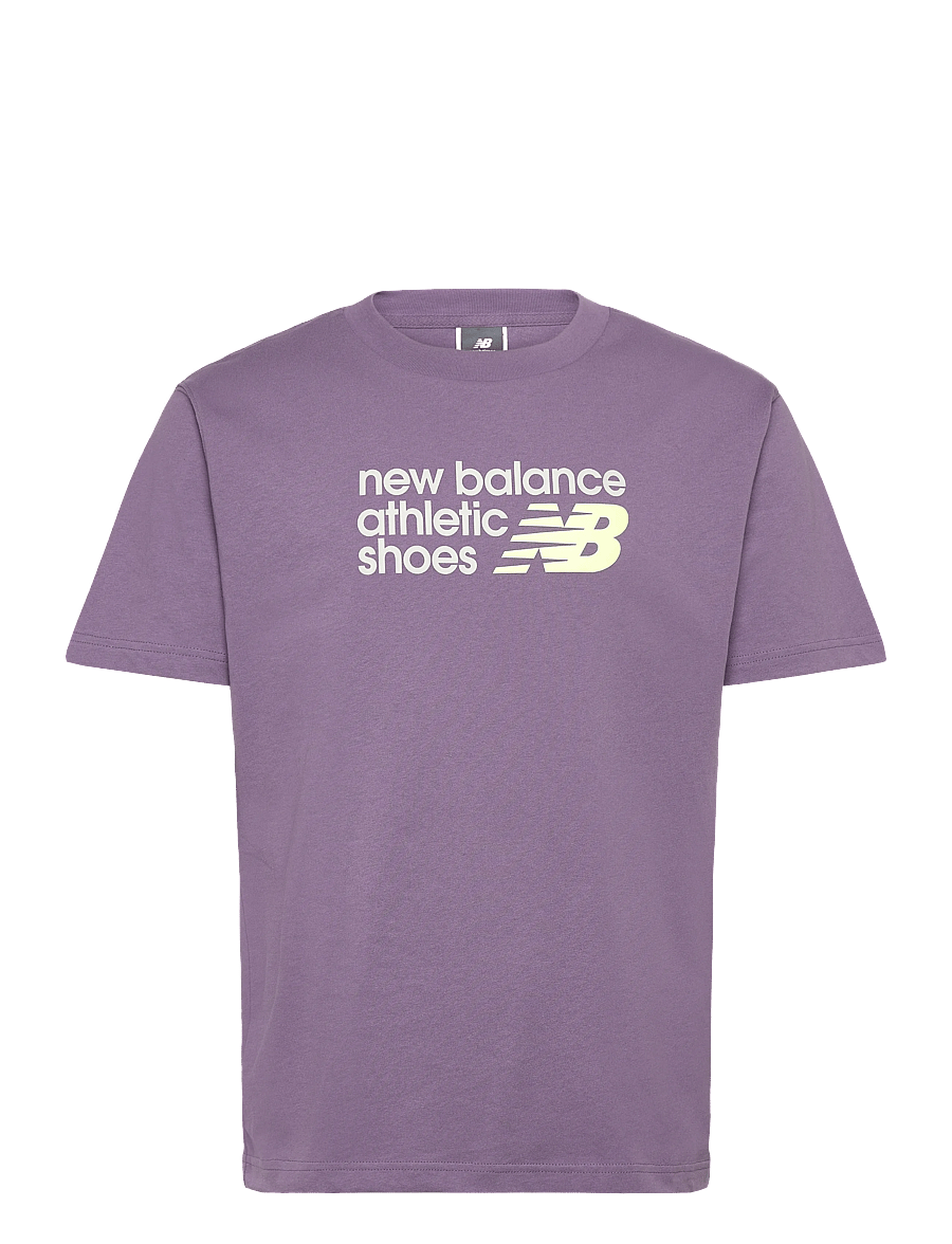 New Balance - Athletics Premium Relaxed Chest Logo T-Shirt - alussärgid ja t-särgid - candied violet - 0