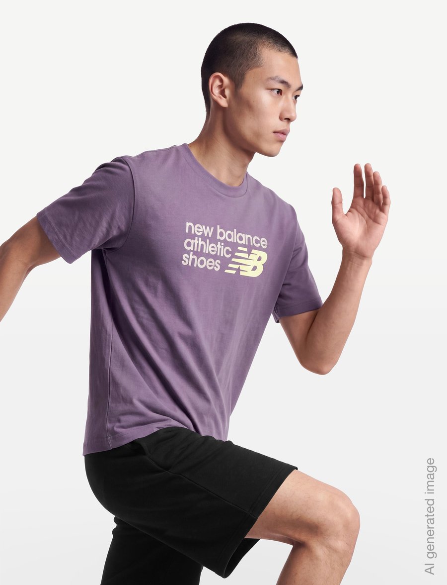 New Balance - Athletics Premium Relaxed Chest Logo T-Shirt - tops & t-shirts - candied violet - 3