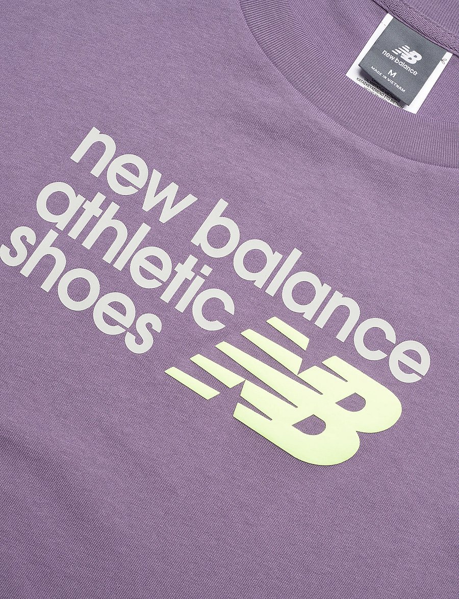 New Balance - Athletics Premium Relaxed Chest Logo T-Shirt - alussärgid ja t-särgid - candied violet - 2