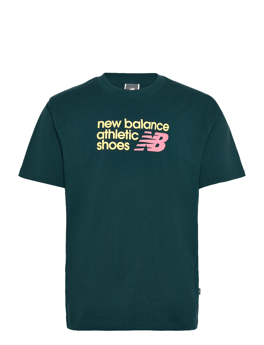 New Balance - Athletics Premium Relaxed Chest Logo T-Shirt - t-shirts - medusa green - 0