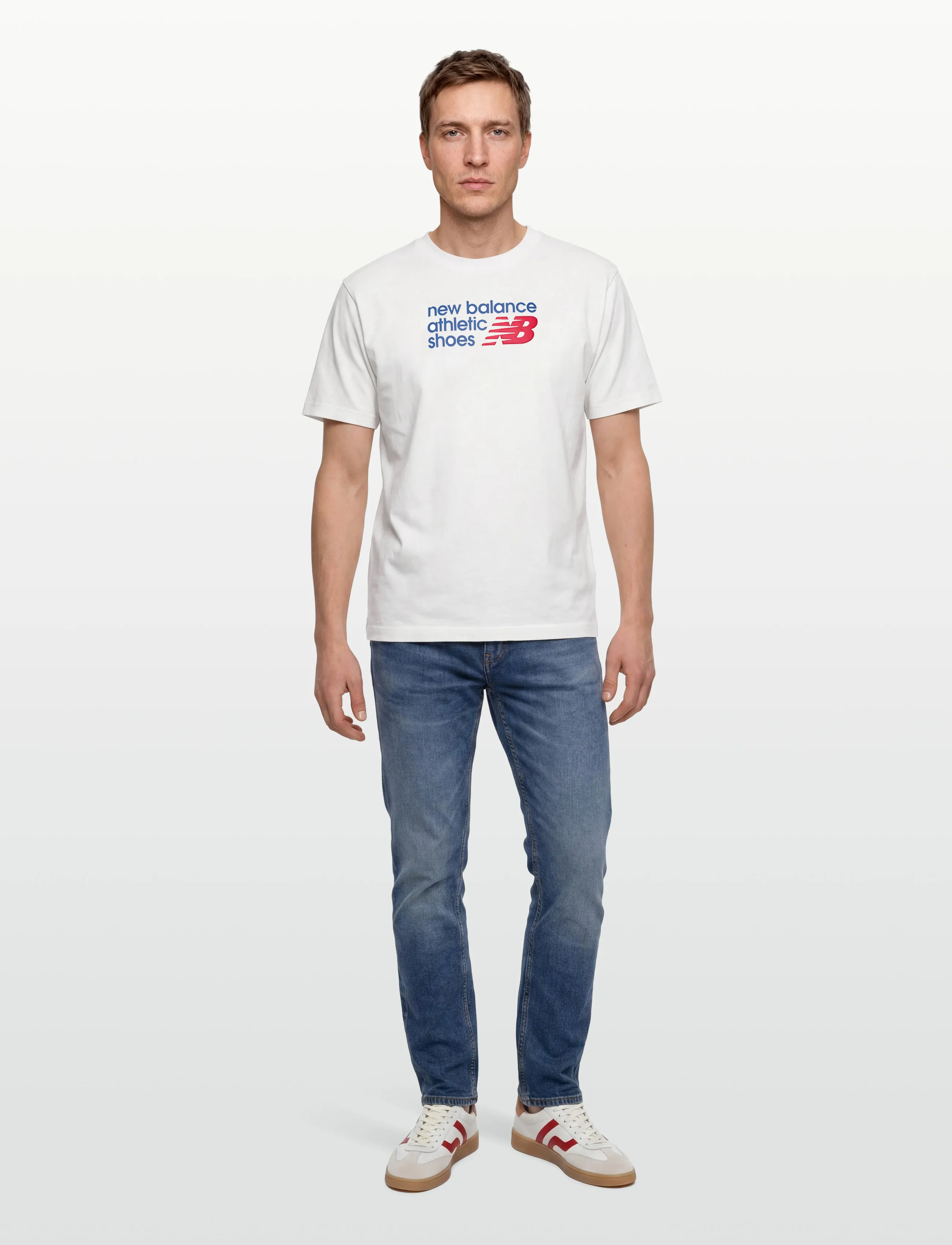 New Balance - Athletics Premium Relaxed Chest Logo T-Shirt - t-shirts - sea salt - 0