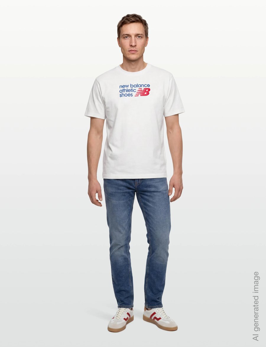 New Balance - Athletics Premium Relaxed Chest Logo T-Shirt - alussärgid ja t-särgid - sea salt - 0