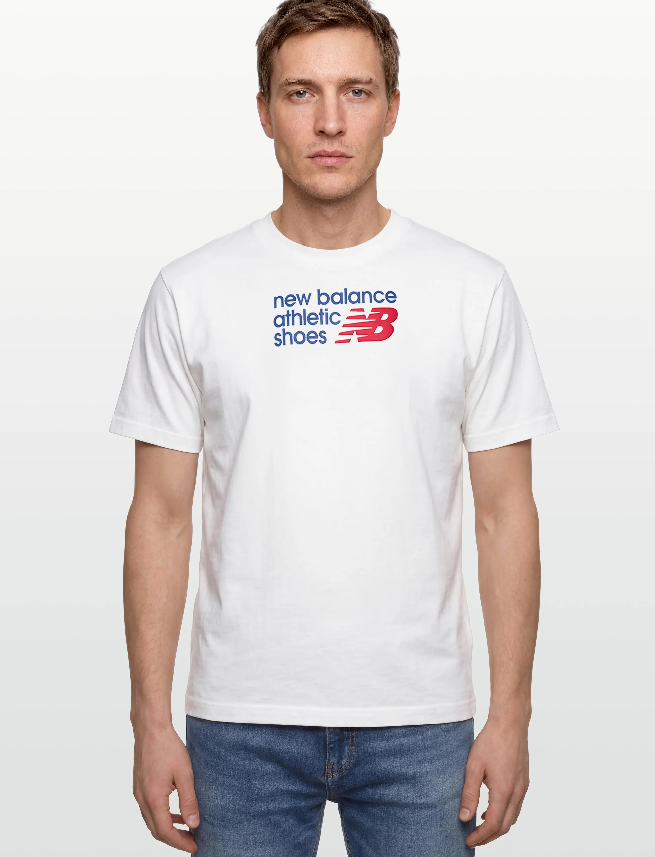 New Balance - Athletics Premium Relaxed Chest Logo T-Shirt - t-shirts - sea salt - 3