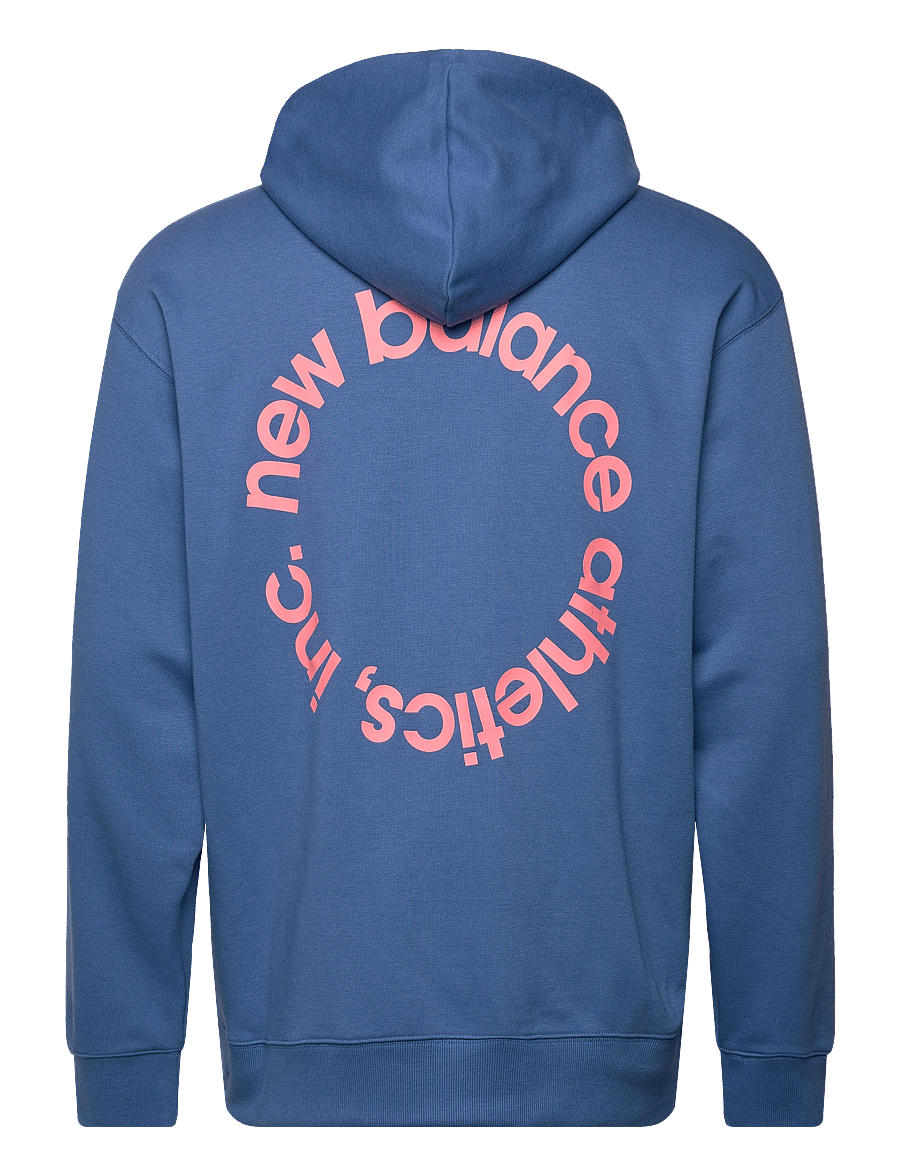 New Balance - Circular Logo Hoodie - alussärgid - sea stone - 1