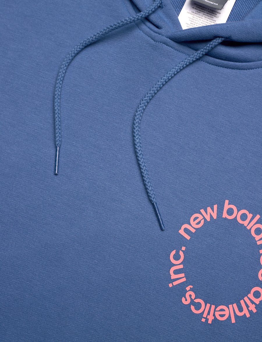 New Balance - Circular Logo Hoodie - alussärgid - sea stone - 2