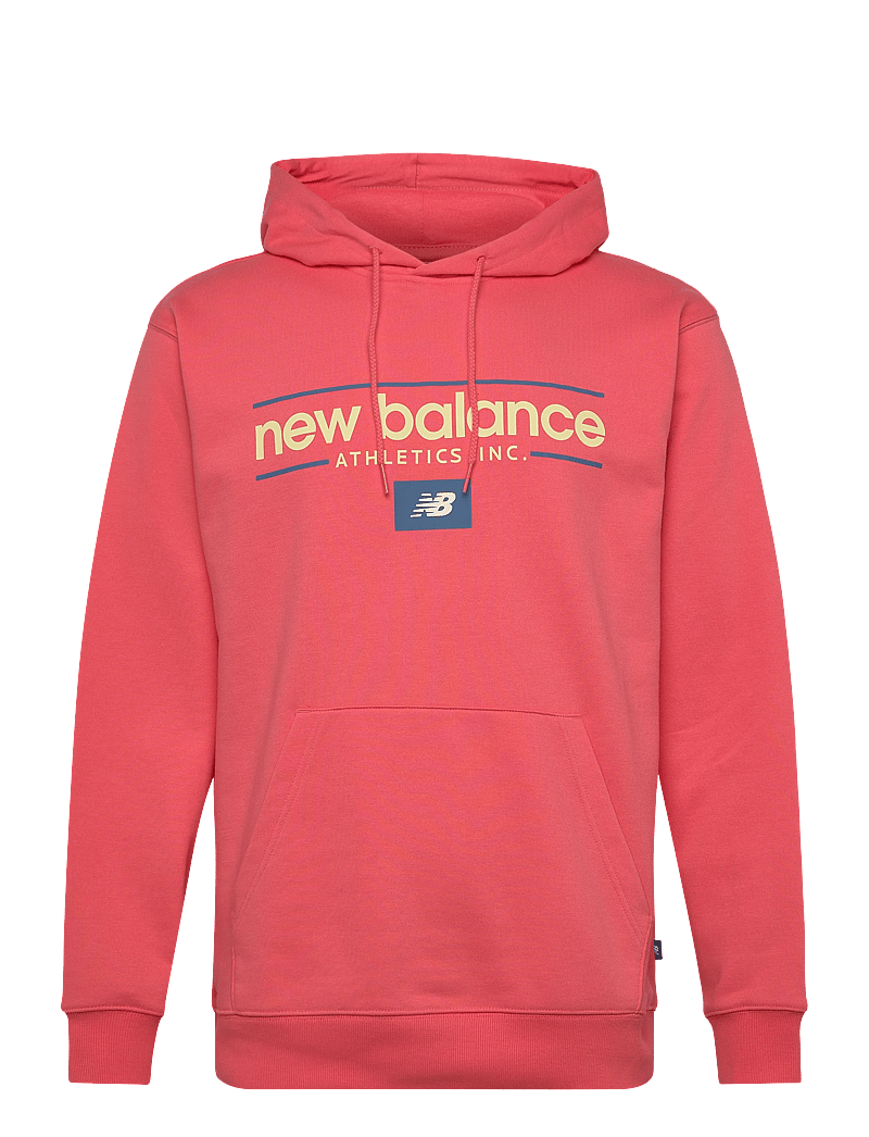 New Balance - Relaxed Linear Athletics Hoodie - oberteile - drift red - 0