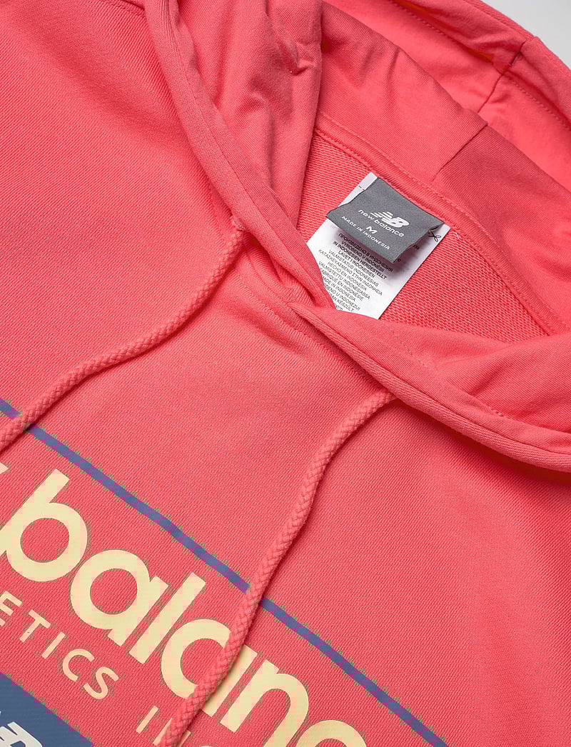 New Balance - Relaxed Linear Athletics Hoodie - oberteile - drift red - 2