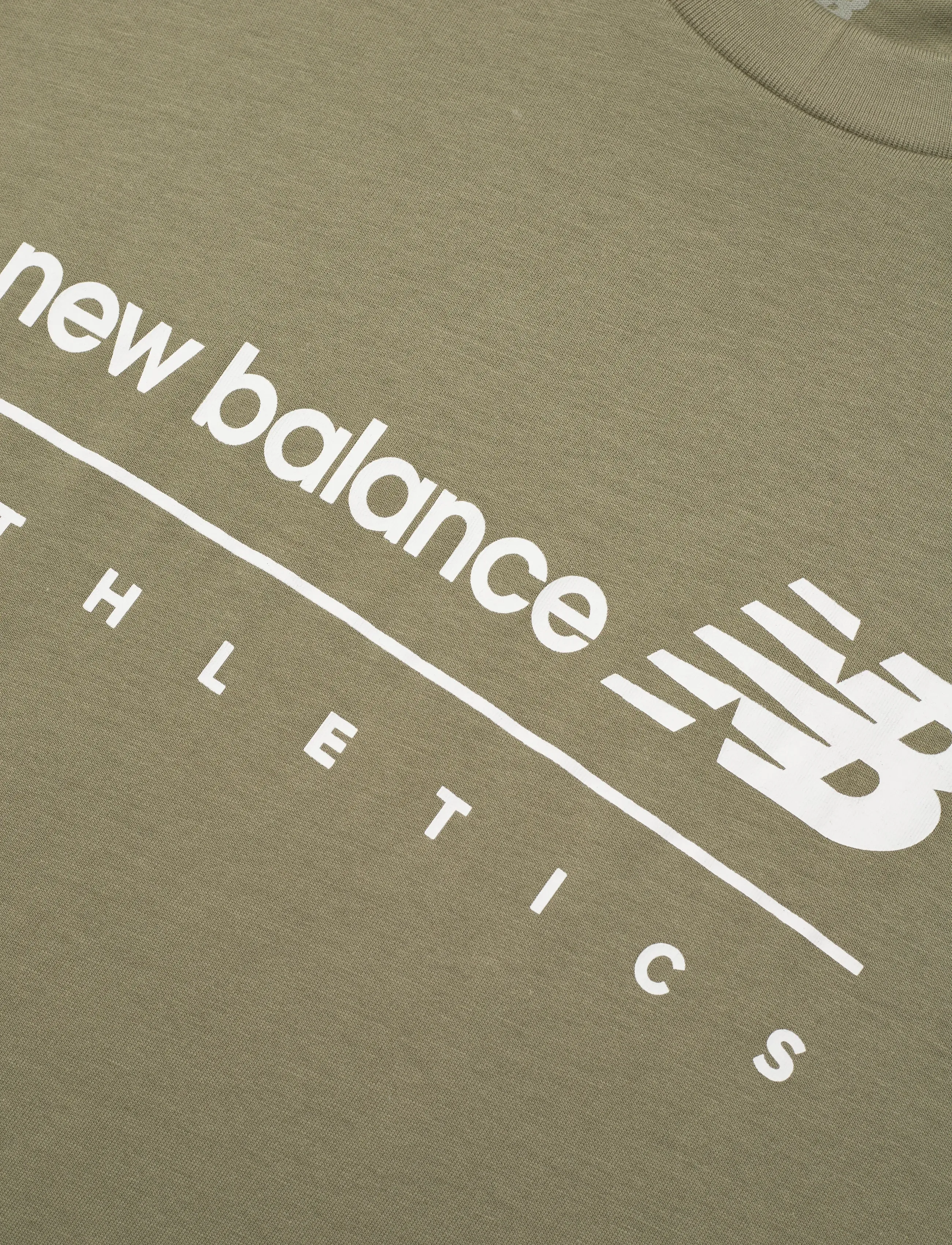 New Balance - Linear Graphic T-Shirt - topi un t-krekli - dark olivine - 2