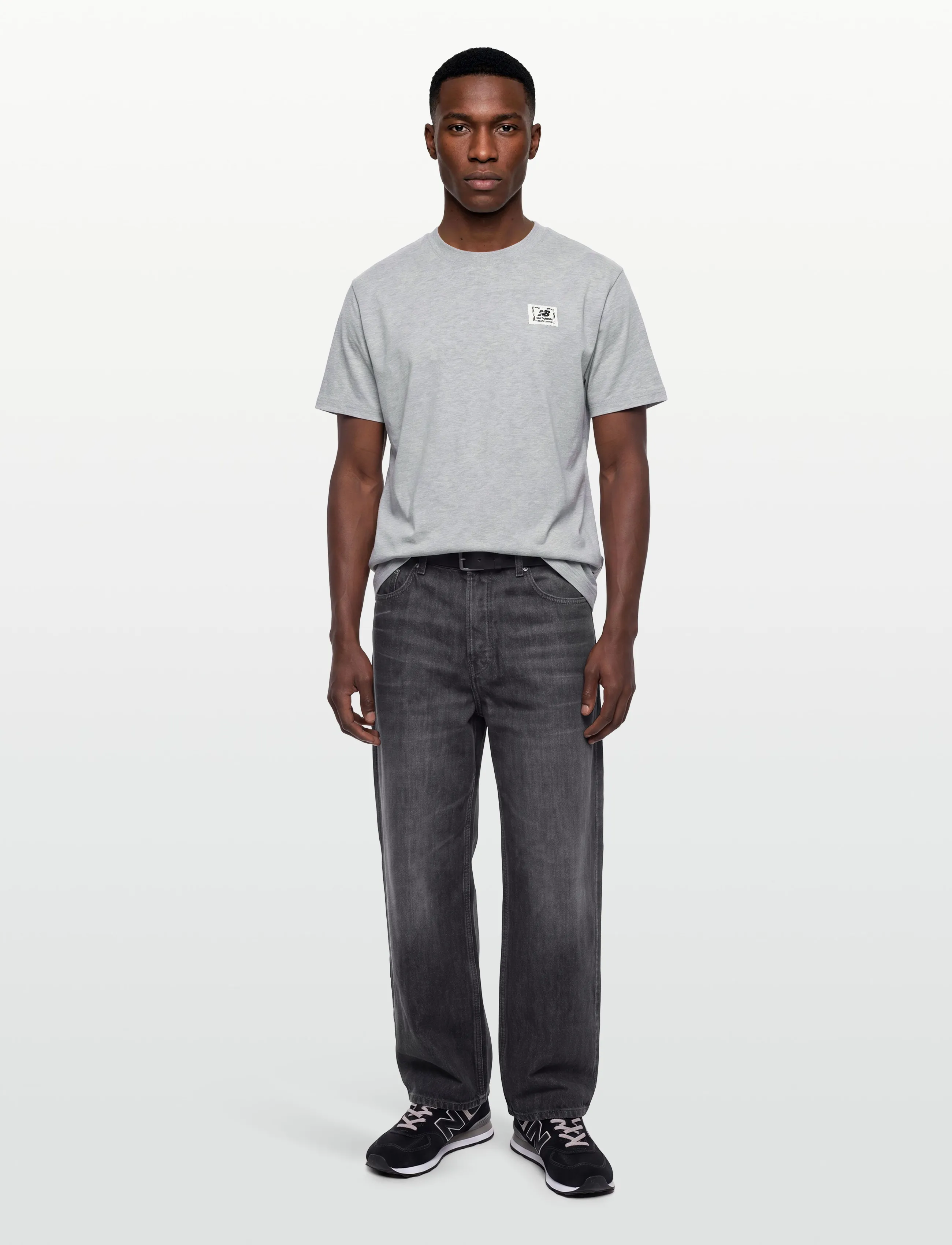 New Balance Woven Label T-Shirt - T-särgid - ATHLETIC GREY/MULTI / grey