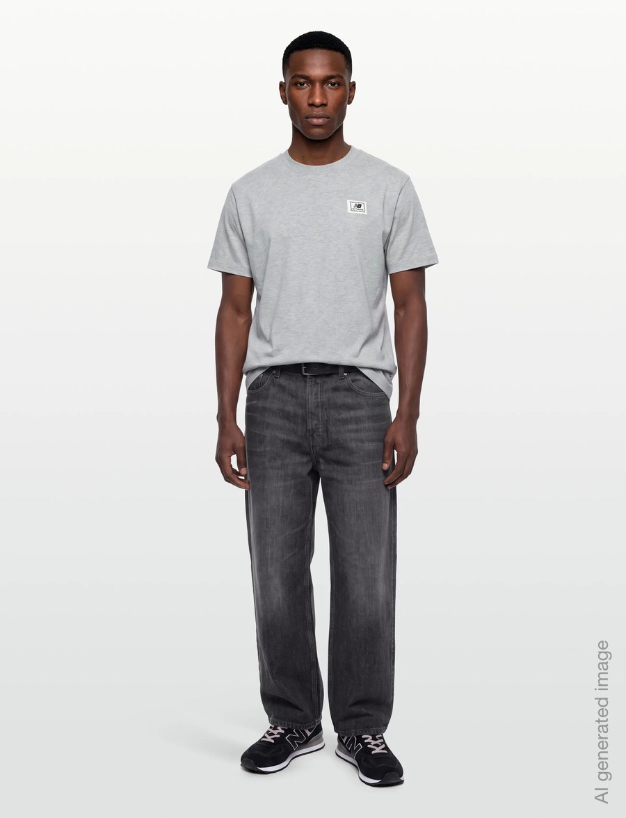 New Balance - Woven Label T-Shirt - tops & t-shirts - athletic grey/multi - 0