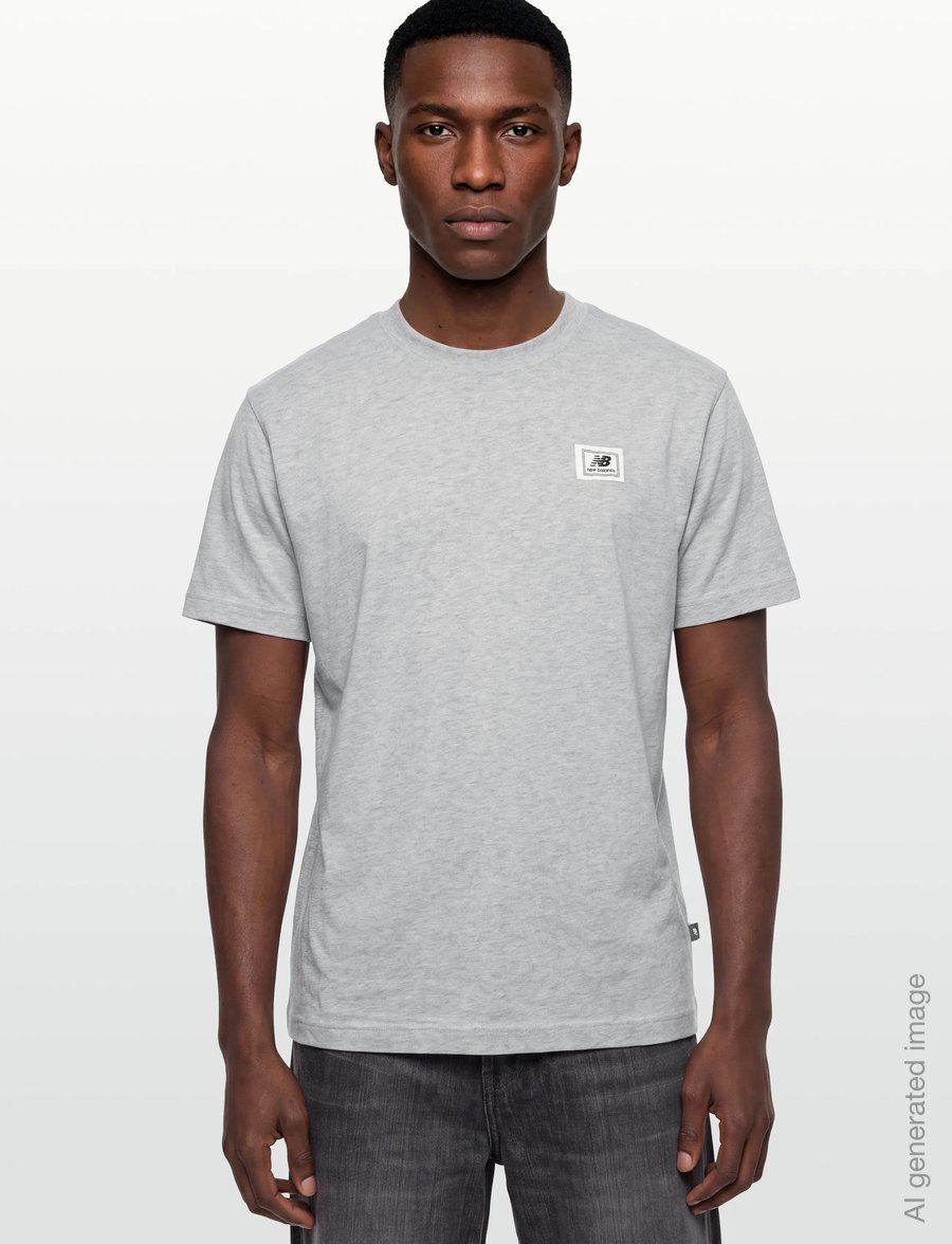 New Balance - Woven Label T-Shirt - tops & t-shirts - athletic grey/multi - 3
