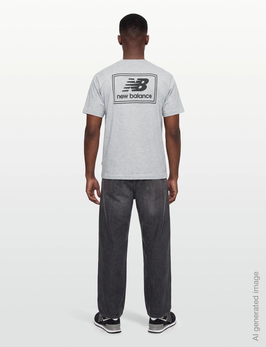 New Balance - Woven Label T-Shirt - tops & t-shirts - athletic grey/multi - 4