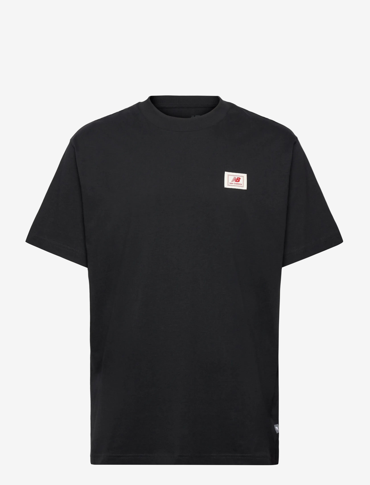 New Balance - Woven Label T-Shirt - oberteile & t-shirts - black - 0