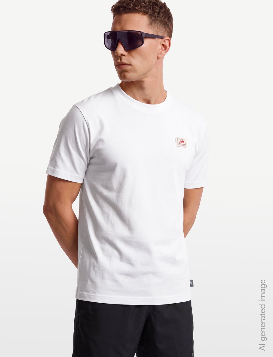 New Balance - Woven Label T-Shirt - t-shirts - white - 3