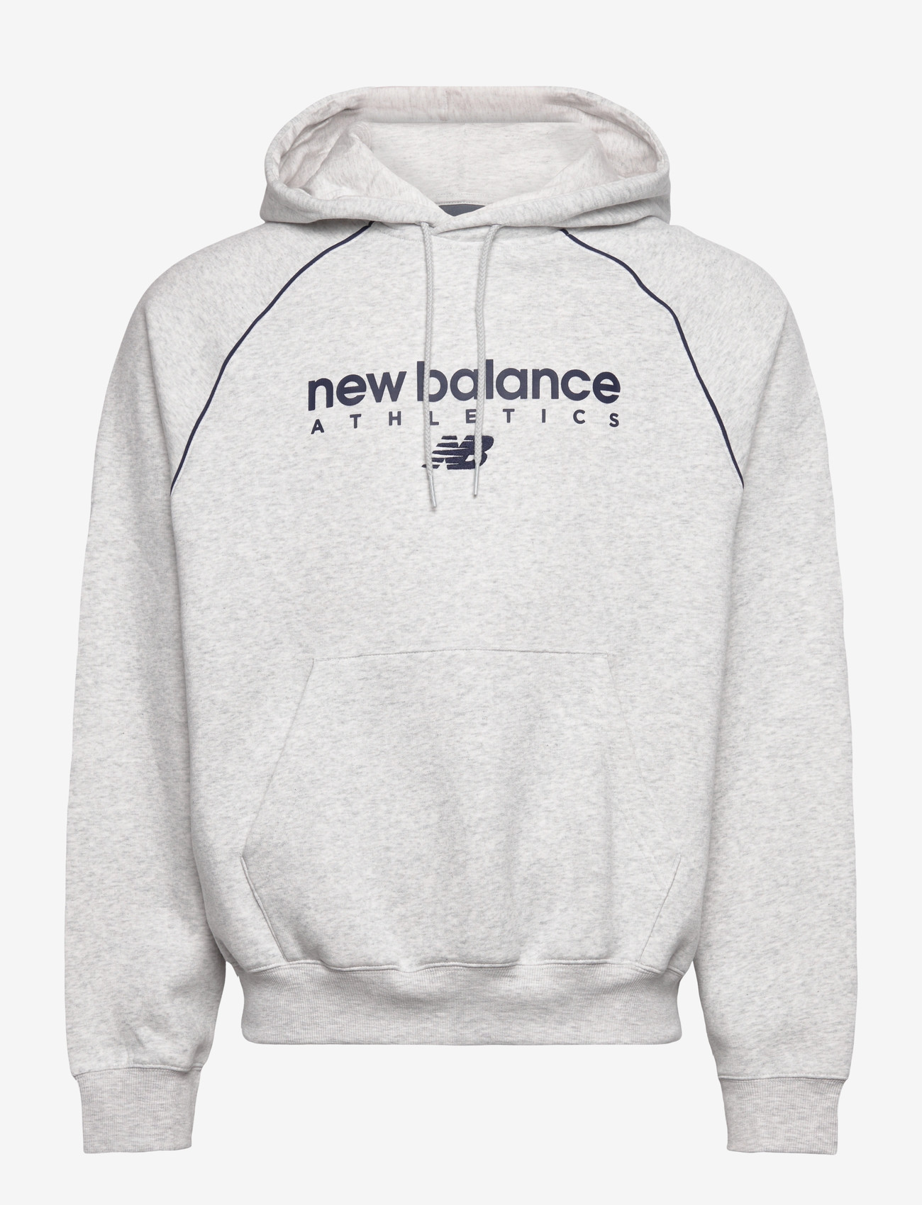 New Balance - Linear Graphic Fleece Hoodie - alussärgid - ash heather - 0