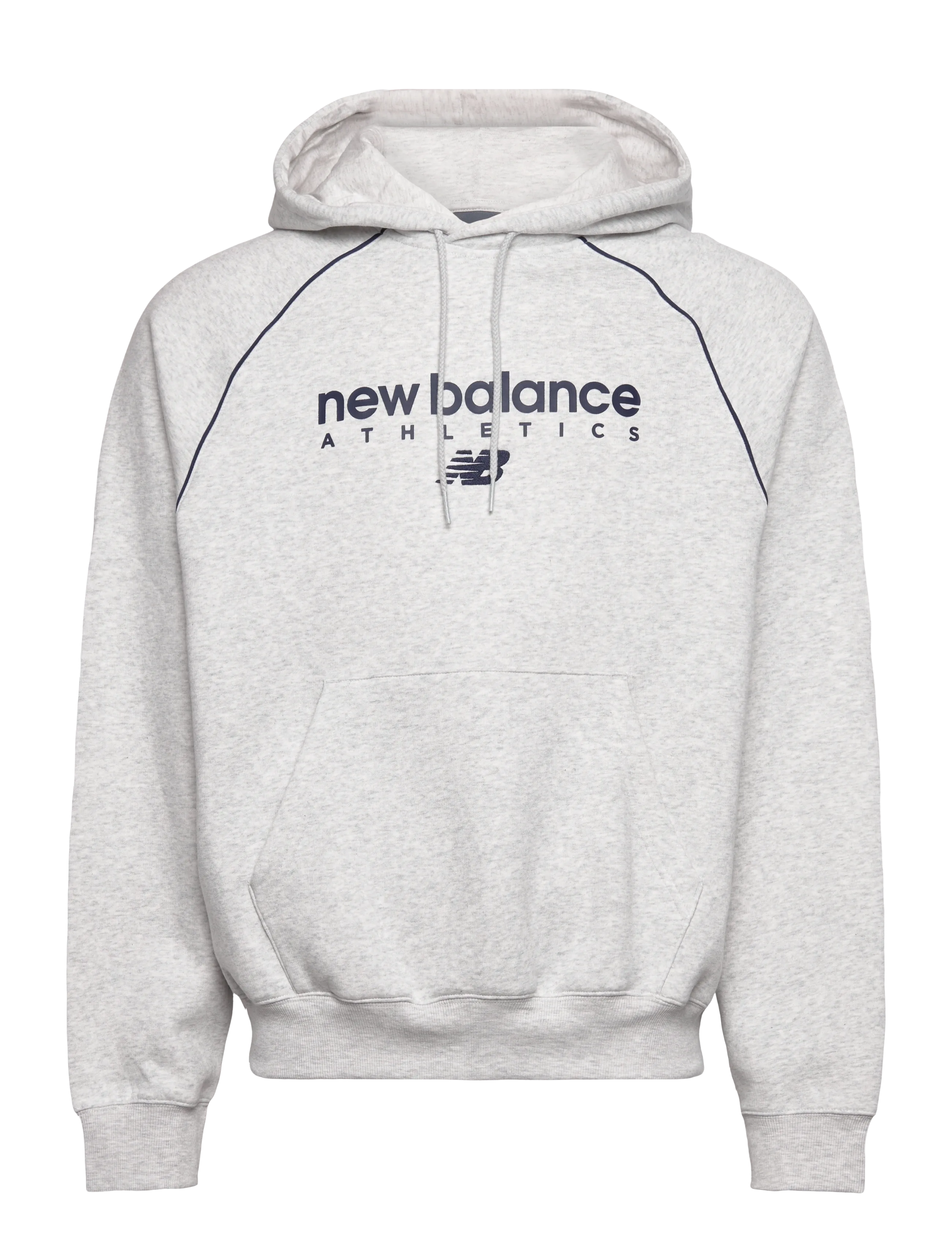 New Balance Linear Graphic Fleece Hoodie - Kleidung - ASH HEATHER / grey