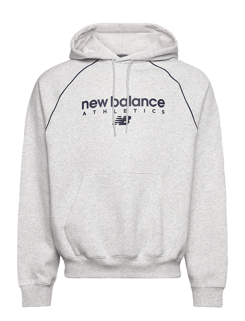 New Balance - Linear Graphic Fleece Hoodie - alussärgid - ash heather - 0