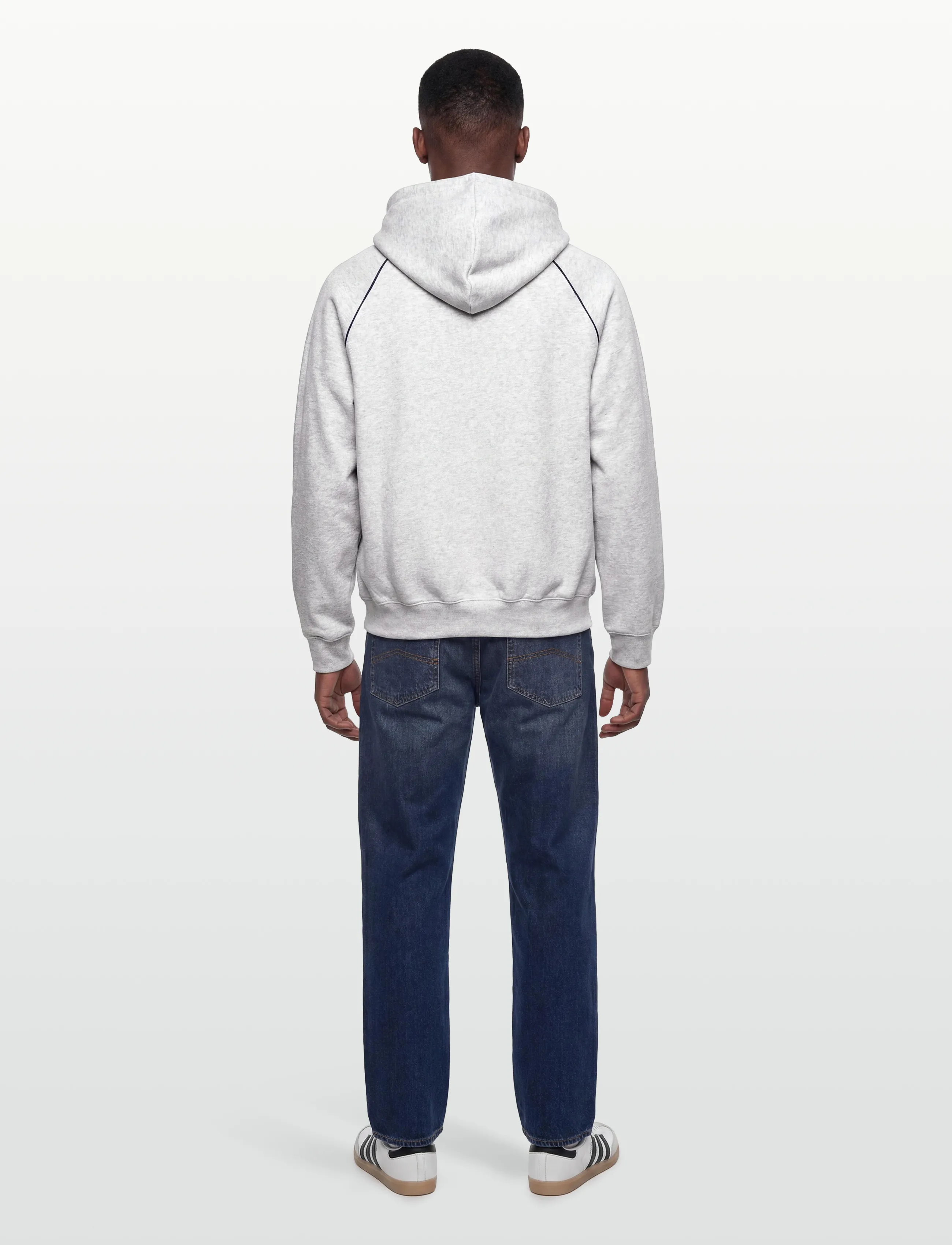 New Balance - Linear Graphic Fleece Hoodie - overdele - ash heather - 4