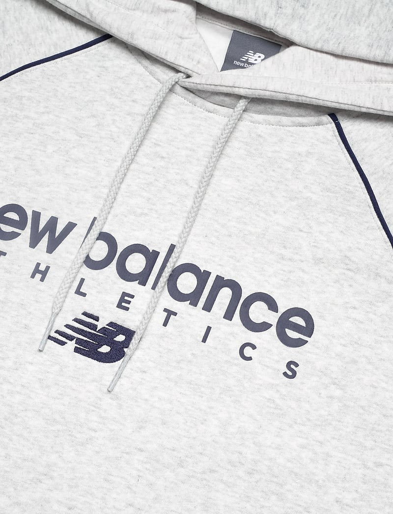 New Balance - Linear Graphic Fleece Hoodie - alussärgid - ash heather - 2