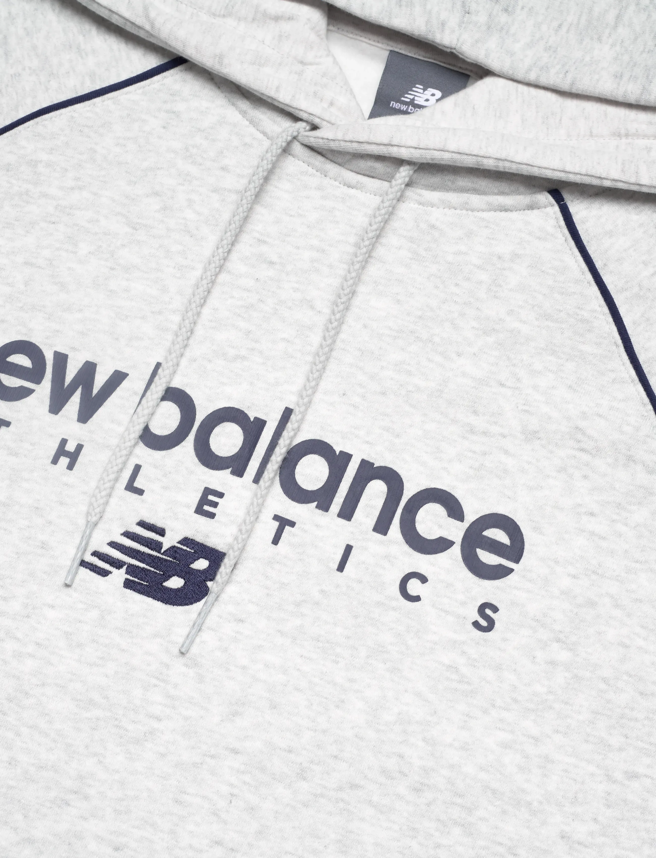 New Balance - Linear Graphic Fleece Hoodie - overdele - ash heather - 5