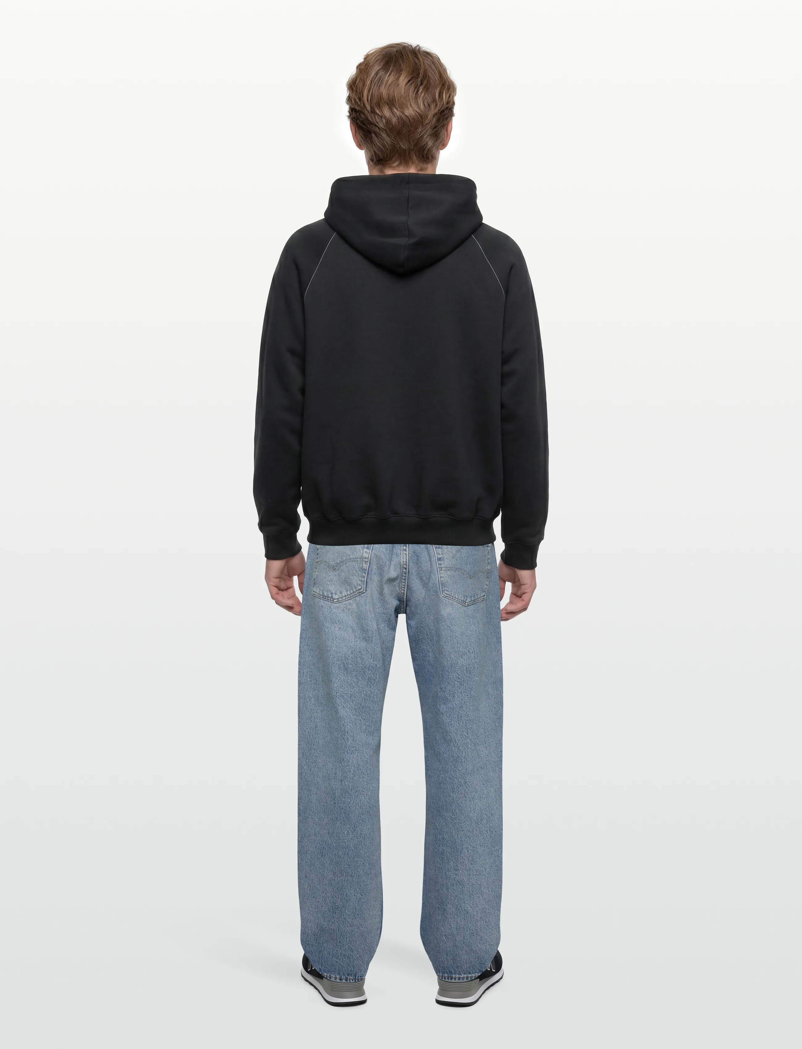 New Balance - Linear Graphic Fleece Hoodie - overdele - black - 4