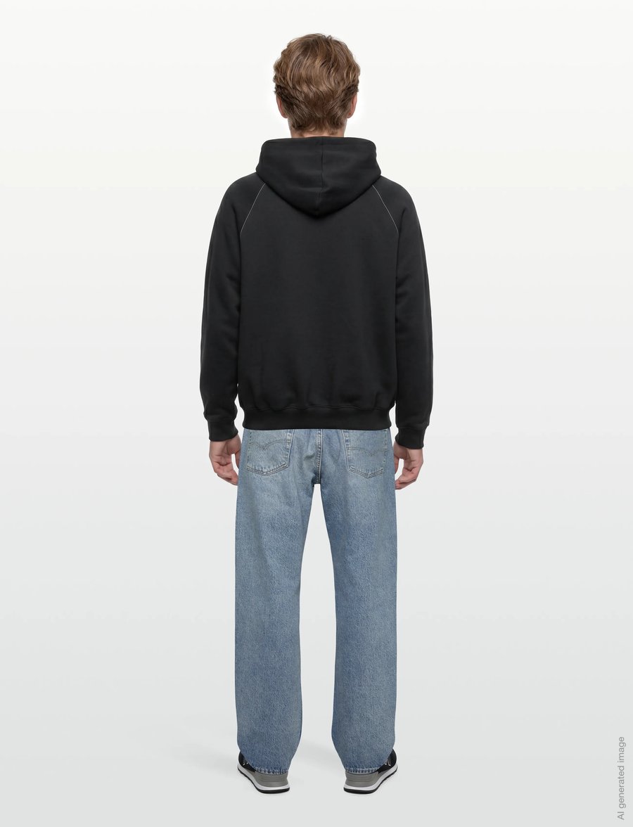 New Balance - Linear Graphic Fleece Hoodie - overdele - black - 4