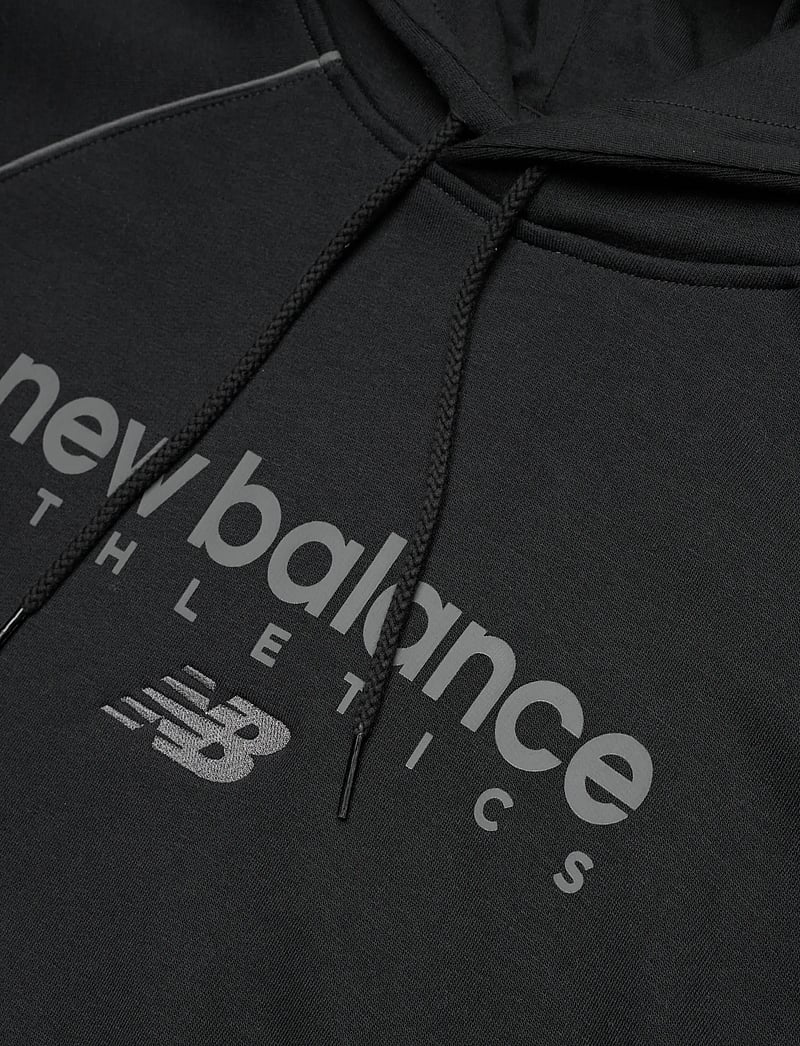 New Balance - Linear Graphic Fleece Hoodie - oberteile - black - 2