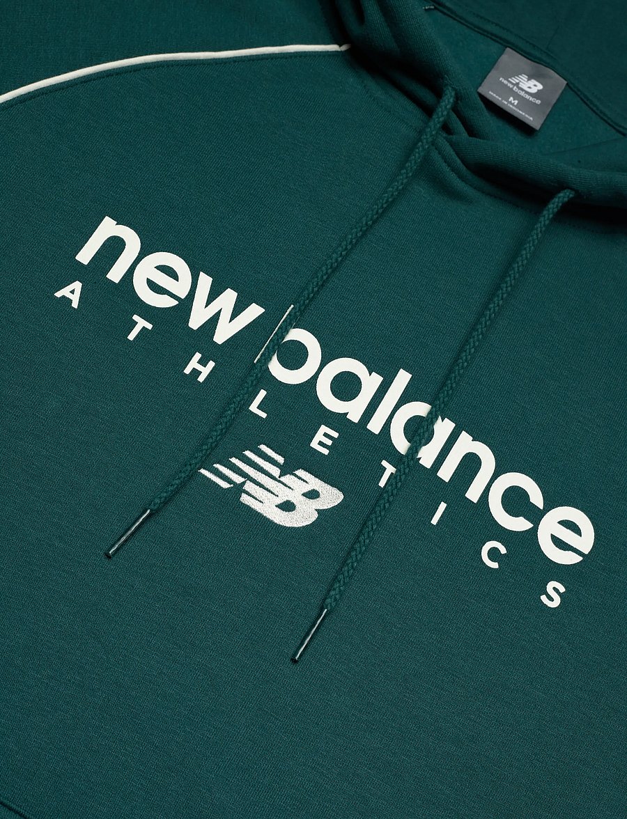 New Balance - Linear Graphic Fleece Hoodie - overdele - medusa green - 2