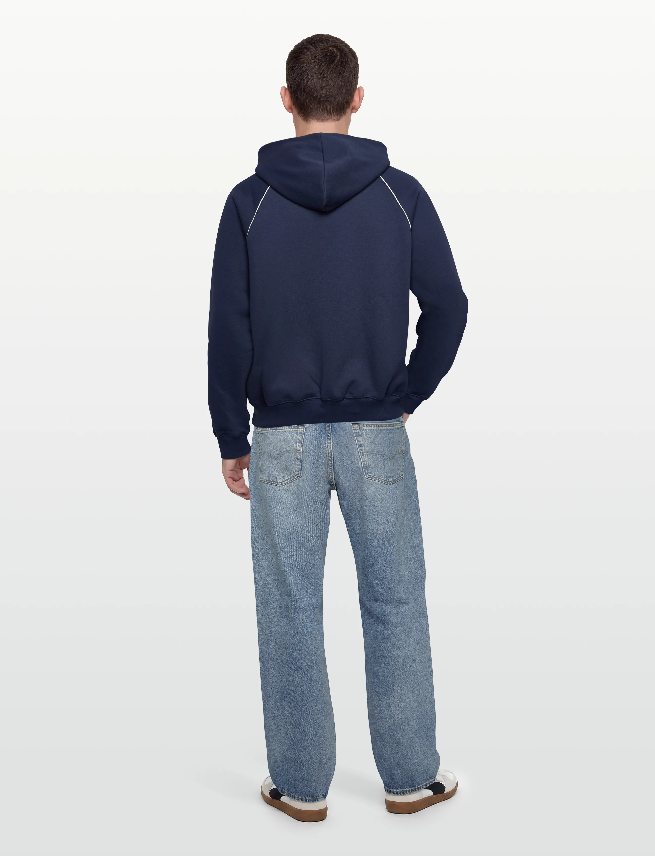 New Balance - Linear Graphic Fleece Hoodie - overdele - nb navy - 4