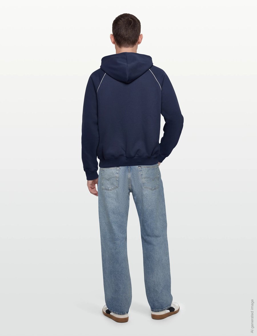 New Balance - Linear Graphic Fleece Hoodie - overdele - nb navy - 4