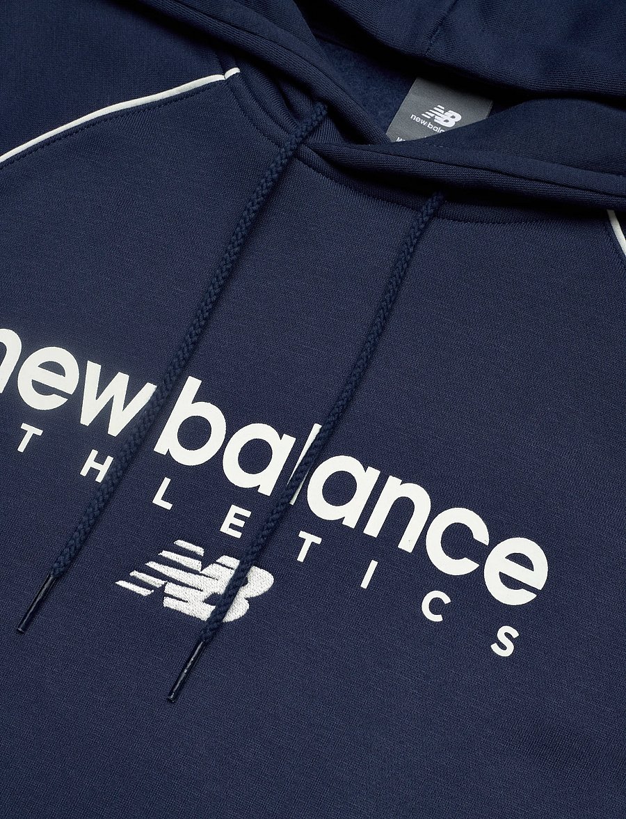 New Balance - Linear Graphic Fleece Hoodie - overdele - nb navy - 5
