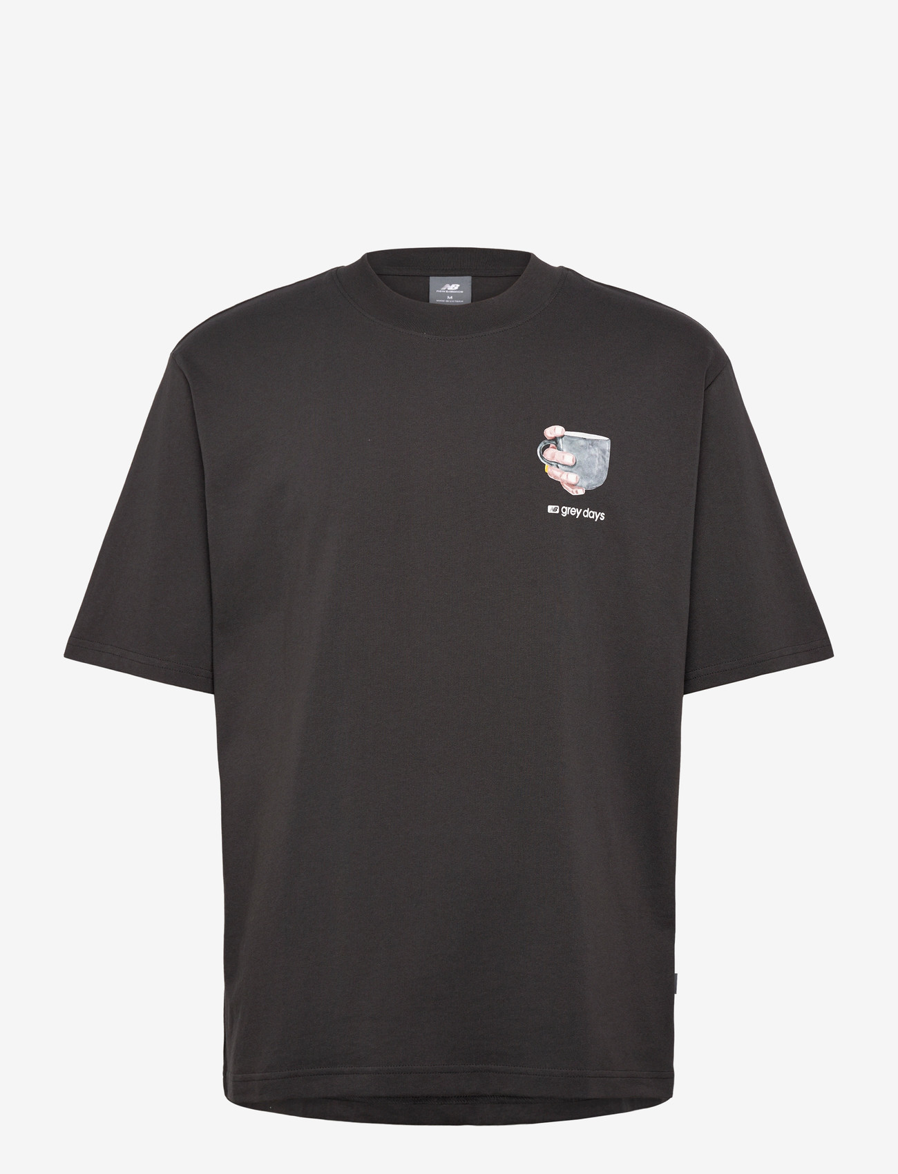 New Balance - Grey Days Coffee Oversized T-Shirt - oberteile & t-shirts - black cement - 0