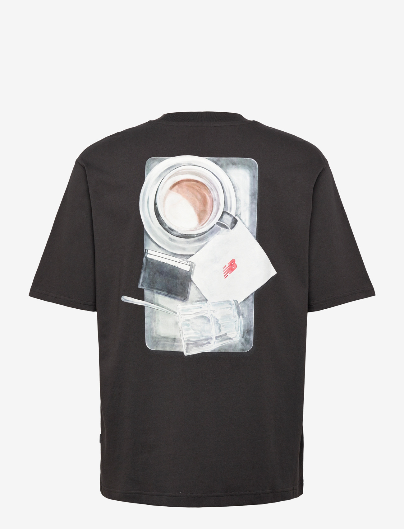 New Balance - Grey Days Coffee Oversized T-Shirt - oberteile & t-shirts - black cement - 1