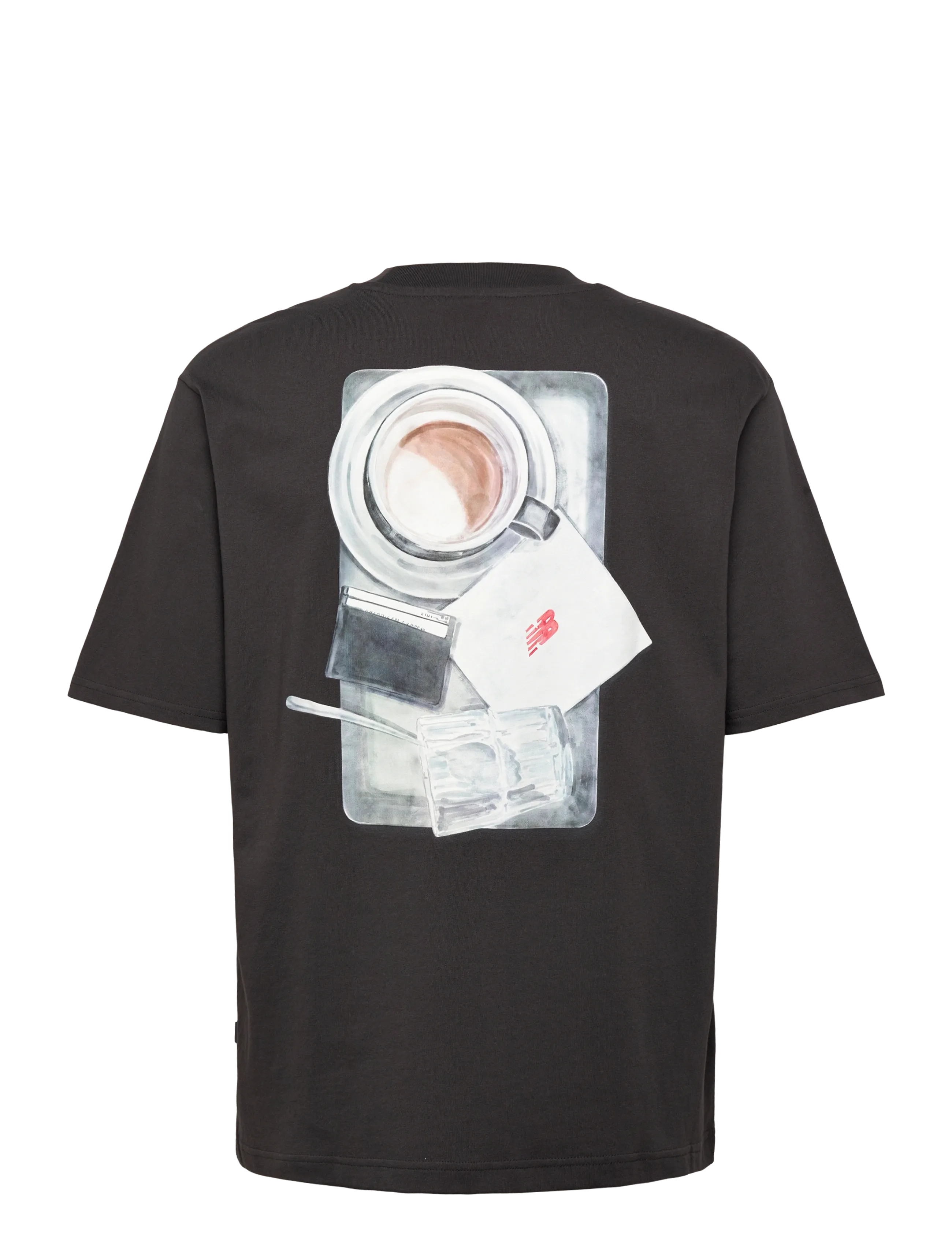 New Balance - Grey Days Coffee Oversized T-Shirt - t-shirts - black cement - 1
