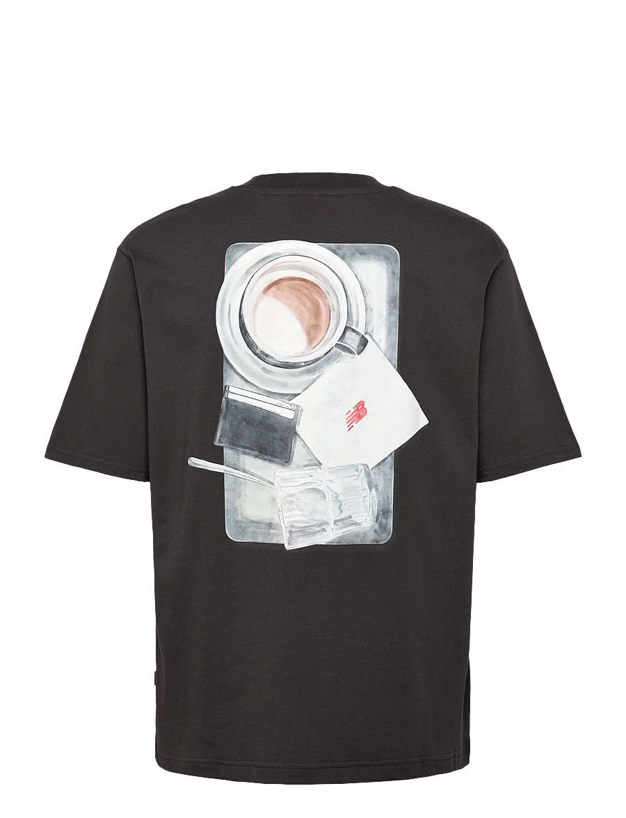New Balance - Grey Days Coffee Oversized T-Shirt - t-shirts - black cement - 1