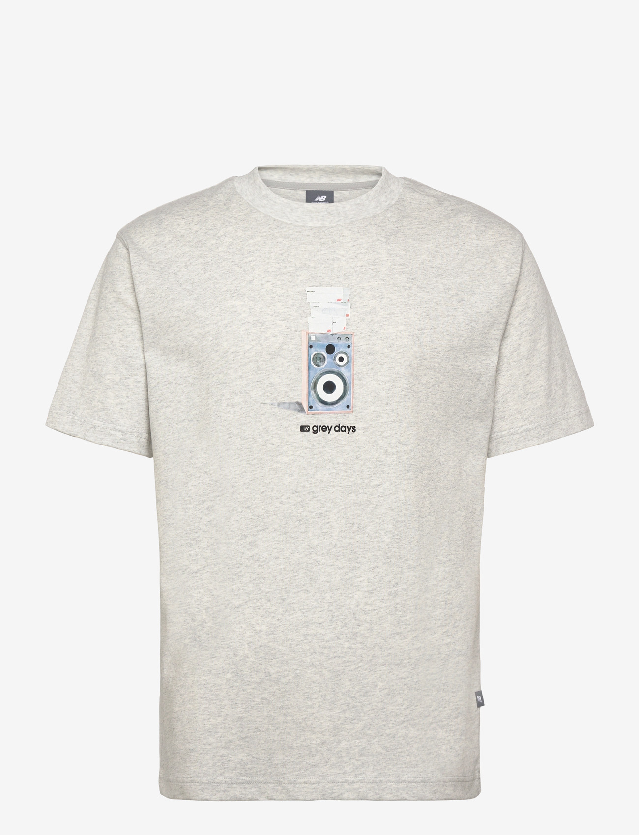 New Balance - Grey Days Speaker T-Shirt - alussärgid ja t-särgid - ash heather - 0