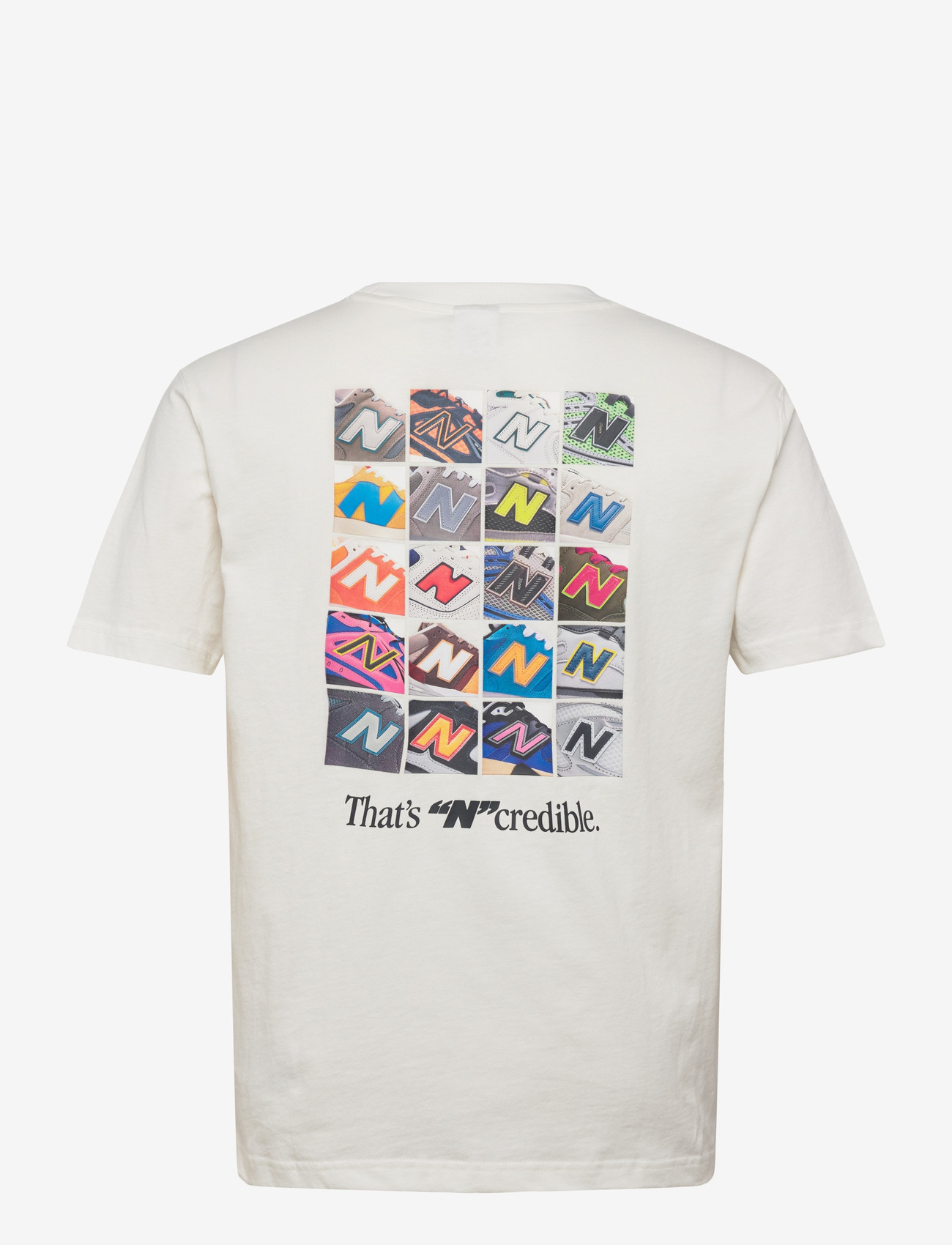 New Balance - N Collage T-Shirt - toppar & t-shirts - sea salt - 1