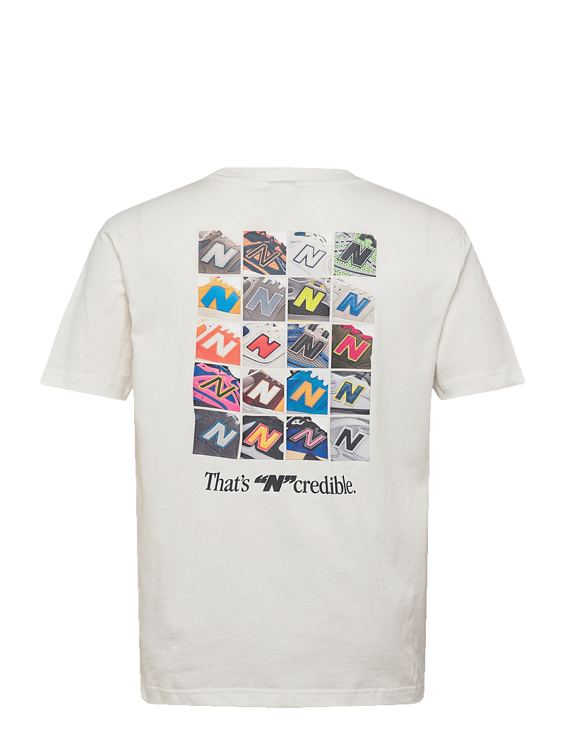 New Balance - N Collage T-Shirt - toppar & t-shirts - sea salt - 1