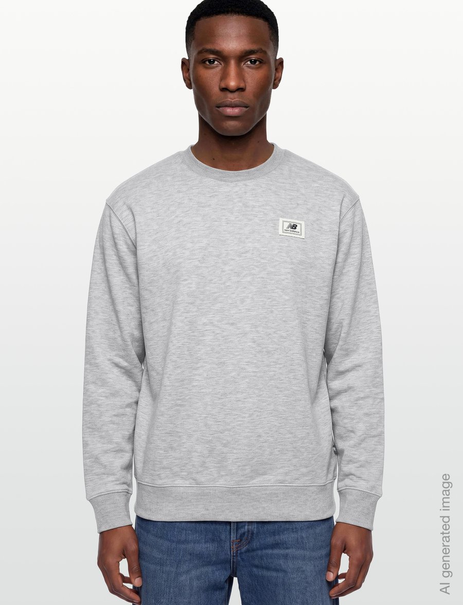 New Balance - Woven Label Crew - oberteile - athletic grey/multi - 3