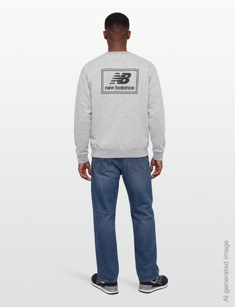 New Balance - Woven Label Crew - oberteile - athletic grey/multi - 4
