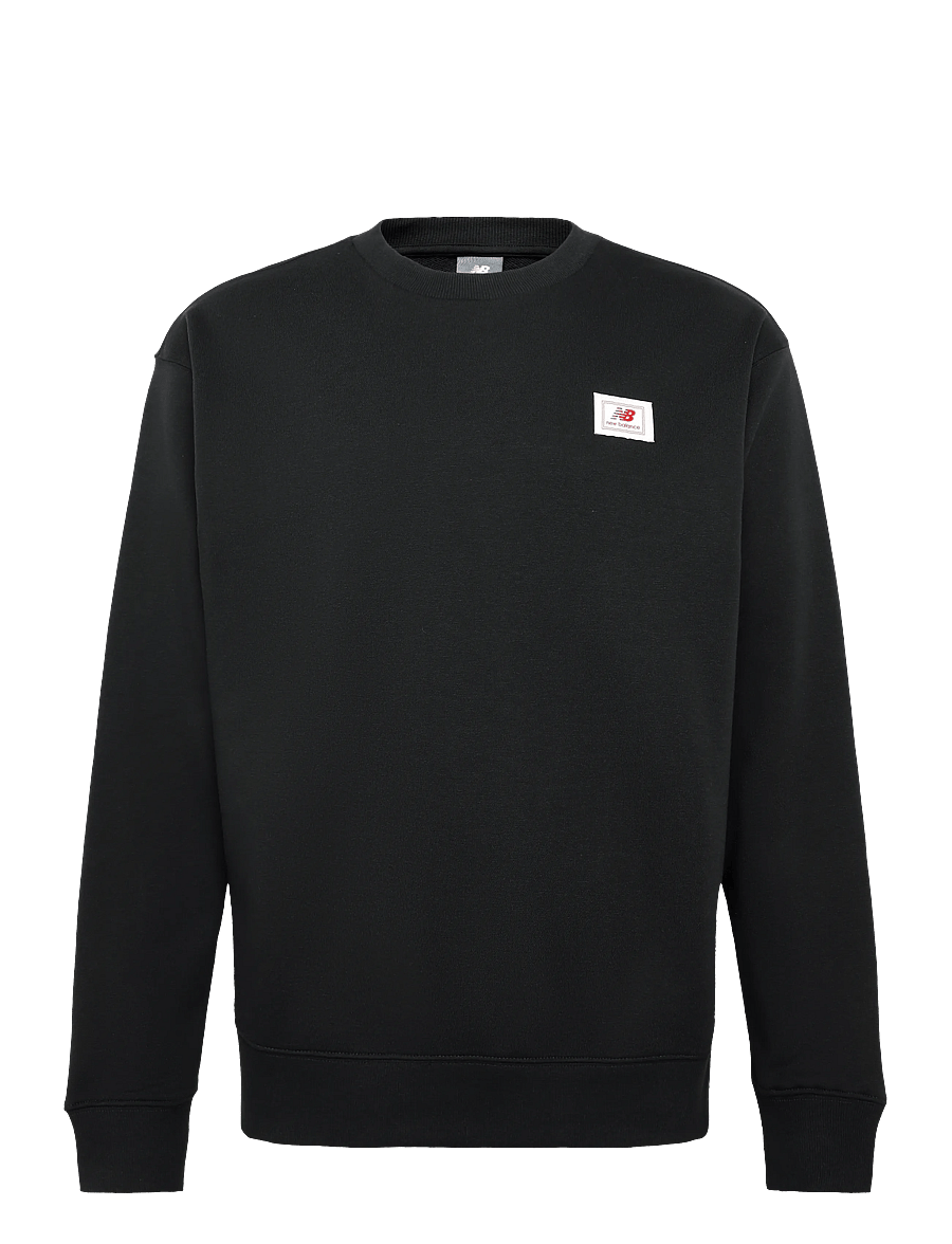 New Balance - Woven Label Crew - oberteile - black - 0