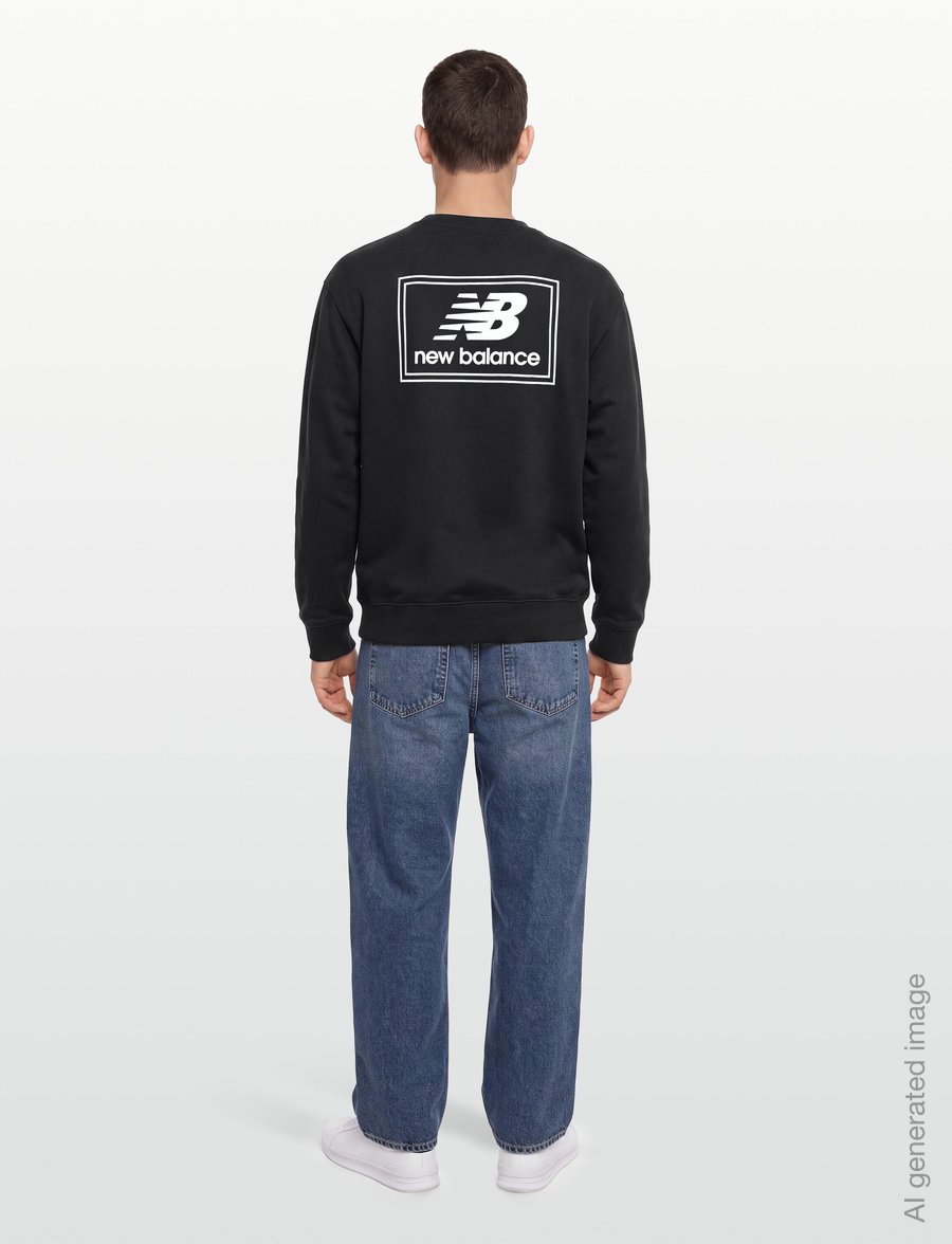 New Balance - Woven Label Crew - oberteile - black - 4