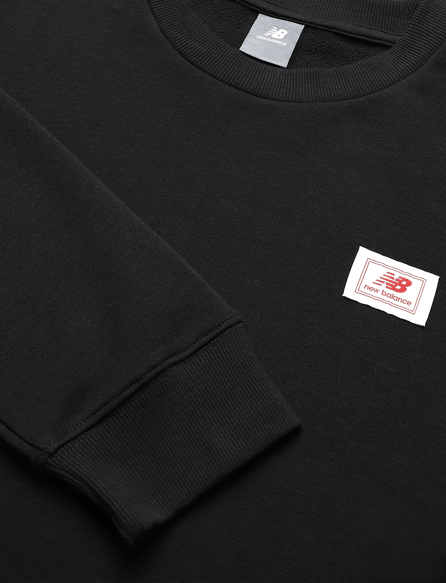 New Balance - Woven Label Crew - oberteile - black - 2