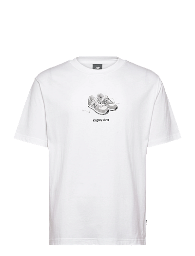 New Balance Grey Days 574 T-Shirt - T-Shirts - WHITE / white