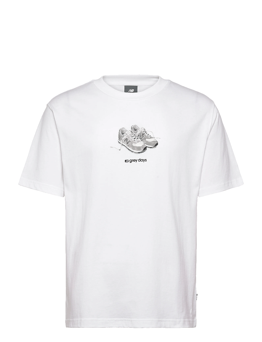 New Balance - Grey Days 574 T-Shirt - alussärgid ja t-särgid - white - 0