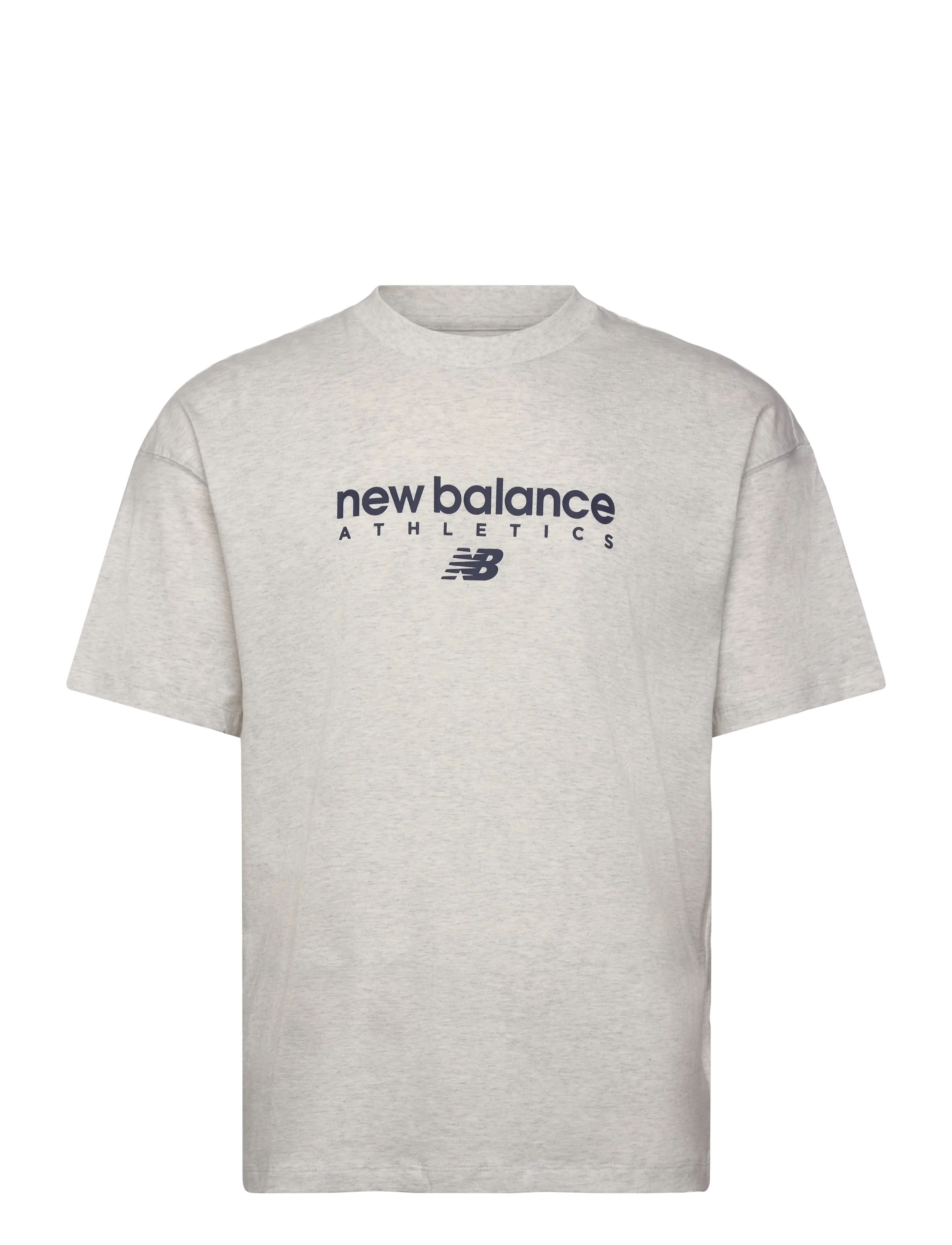 New Balance Linear Graphic T-Shirt - Kurzärmelig - ASH HEATHER / grey