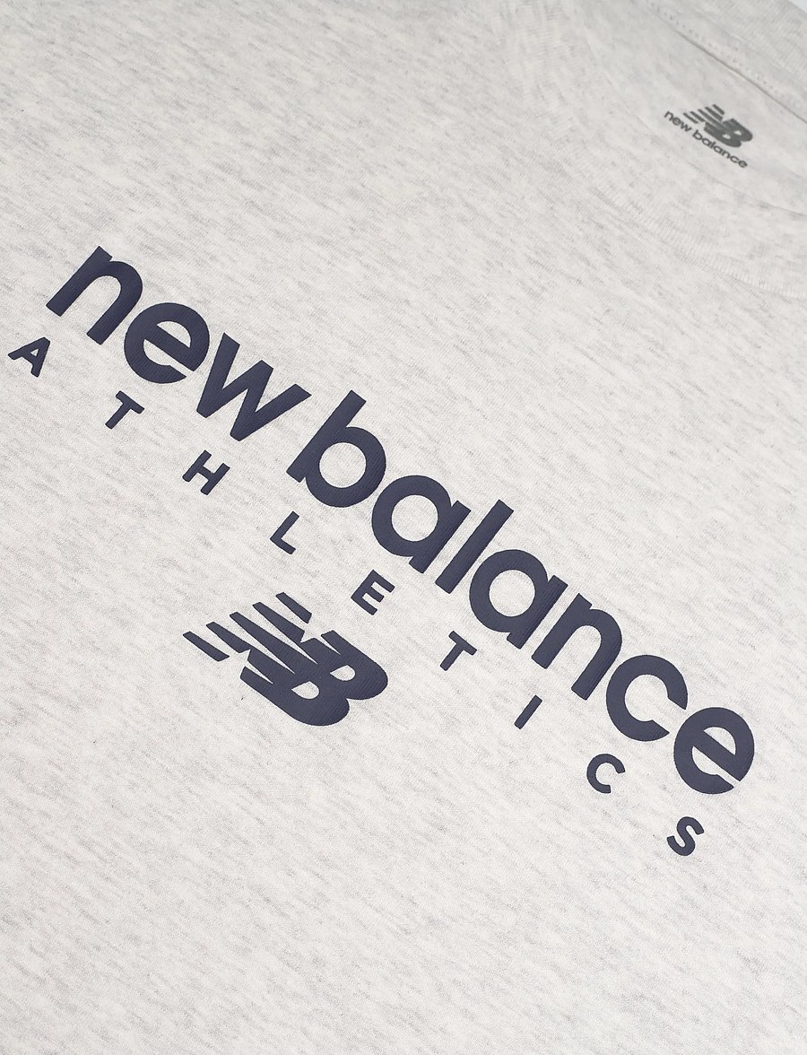 New Balance - Linear Graphic T-Shirt - stuttermarbolir - ash heather - 2