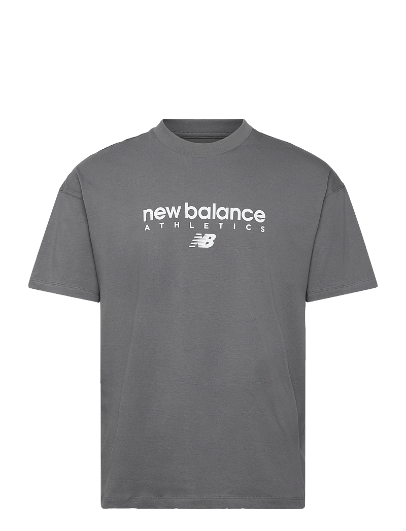 New Balance - Linear Graphic T-Shirt - oberteile & t-shirts - castlerock - 0